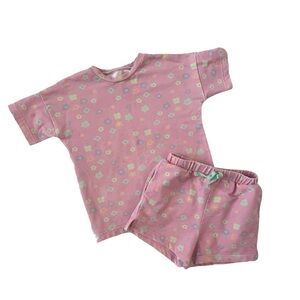 Love and Grow Pink Floral Matching Set 4T